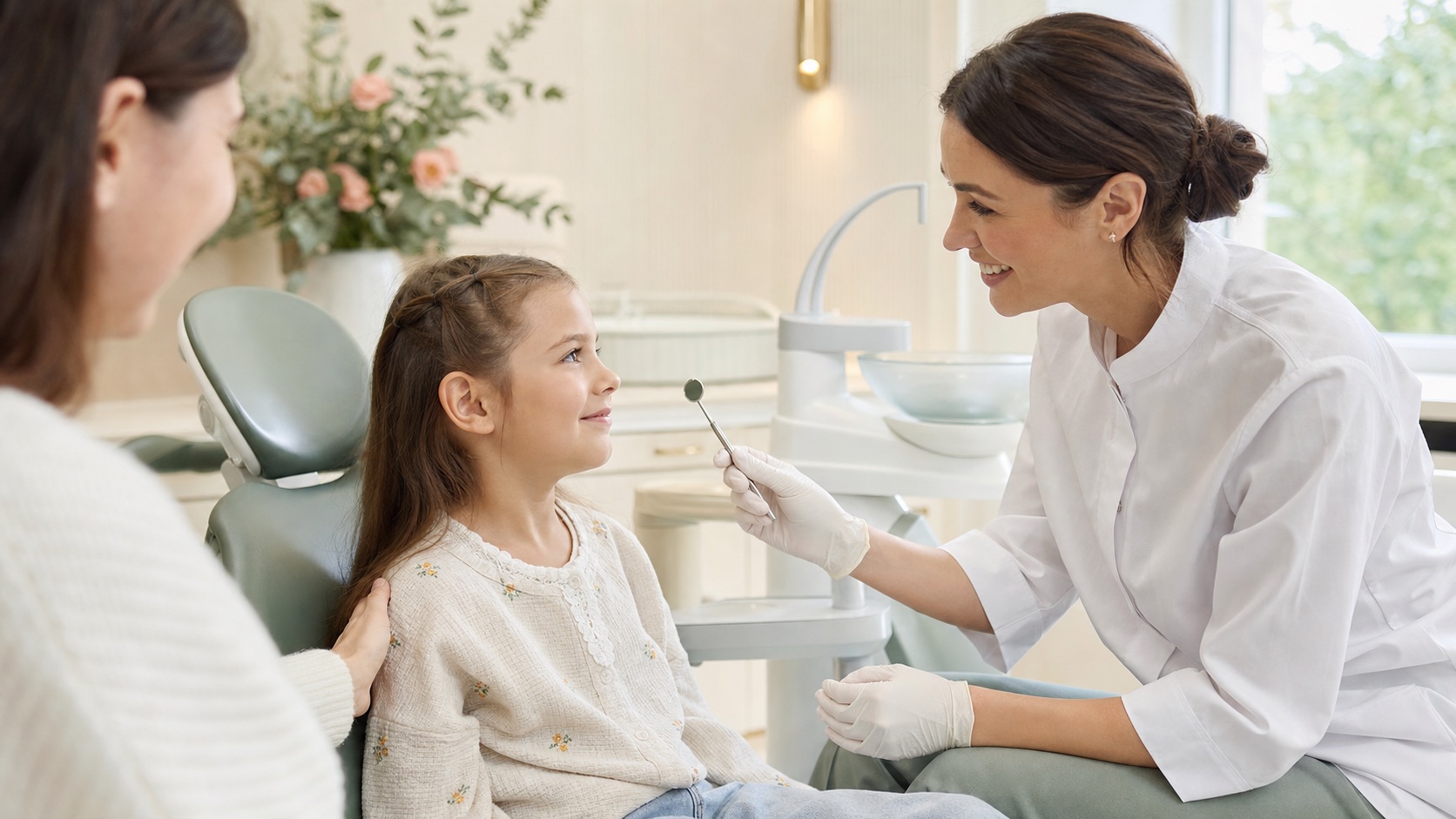 A calm first visit with a pediatric dentist